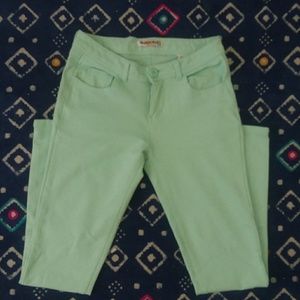 Mint green stretched pants